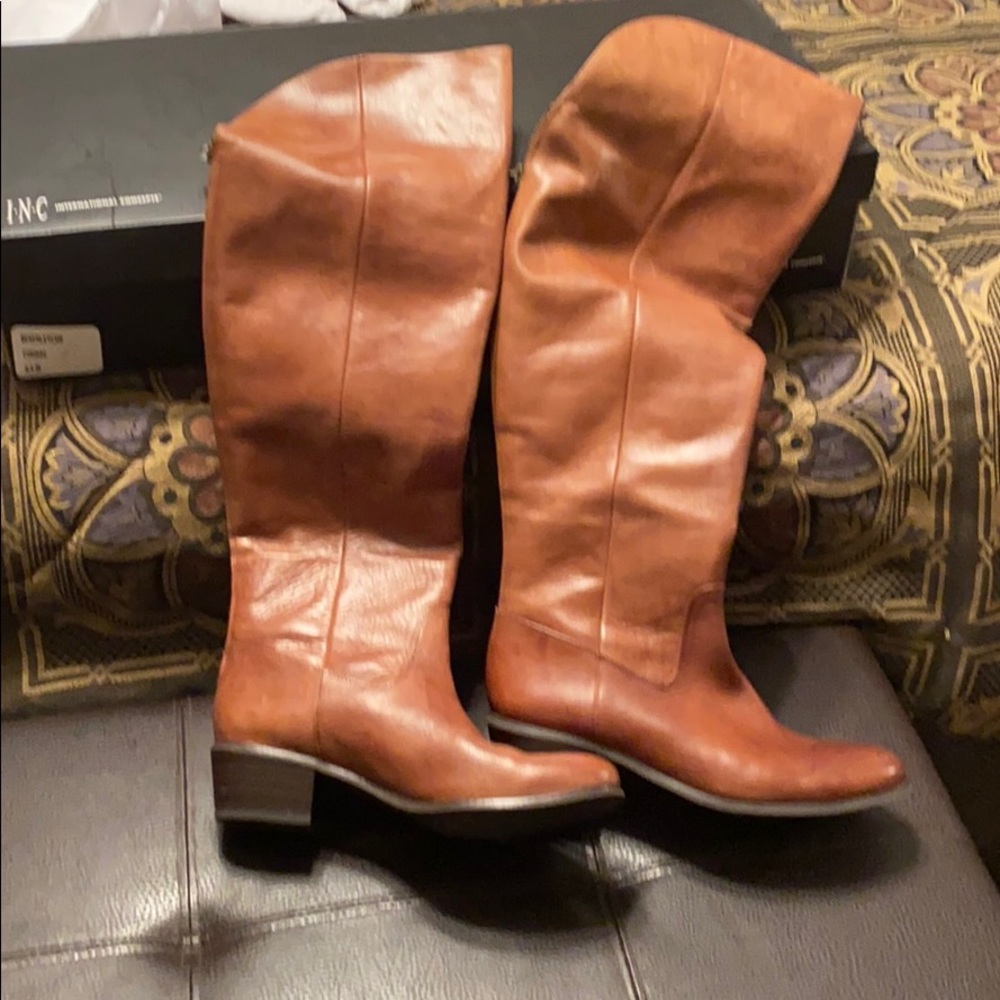 Inc  brown leather boots